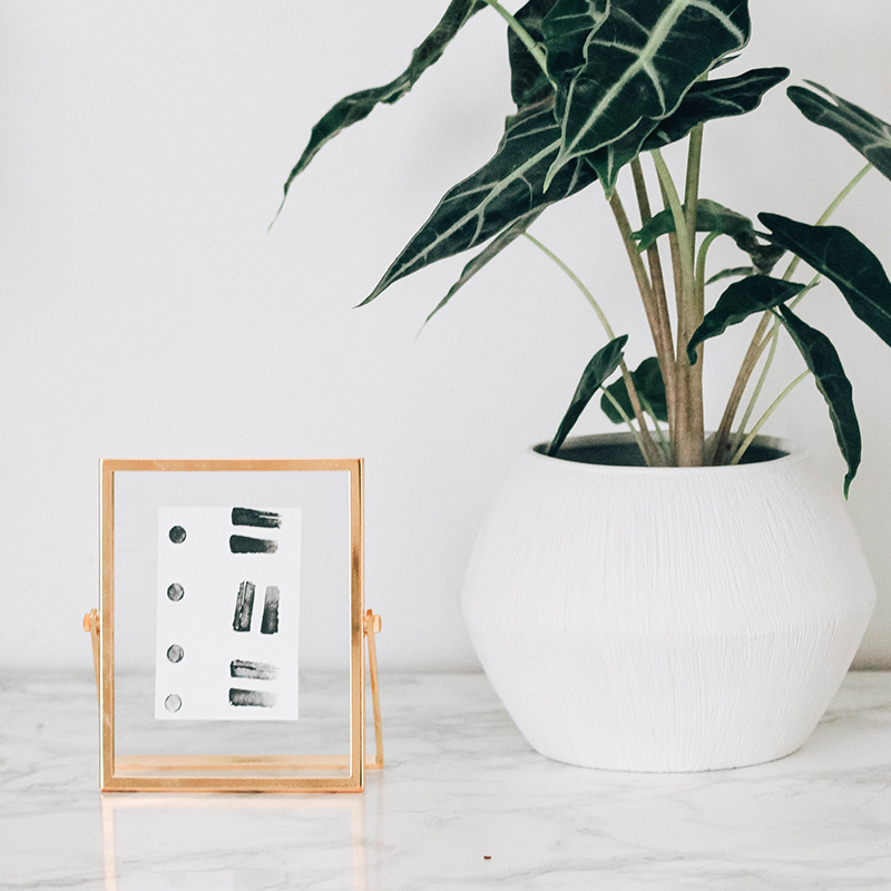 金属相框玻璃装饰摆件