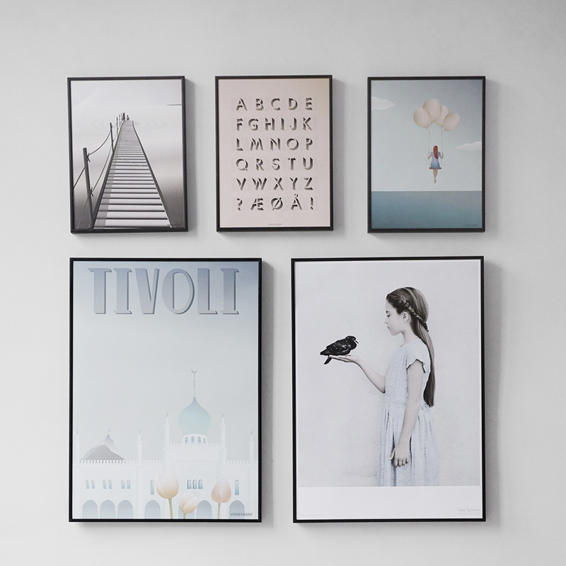 小清新组合挂画玄关餐厅墙画